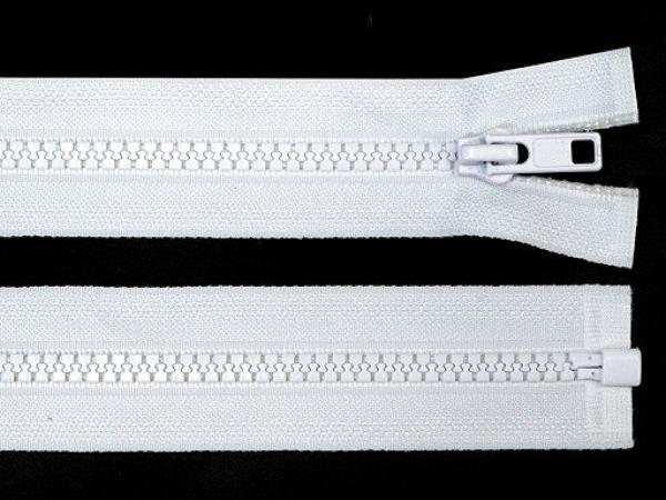 Krampenreißverschluss 80 cm, Weiß